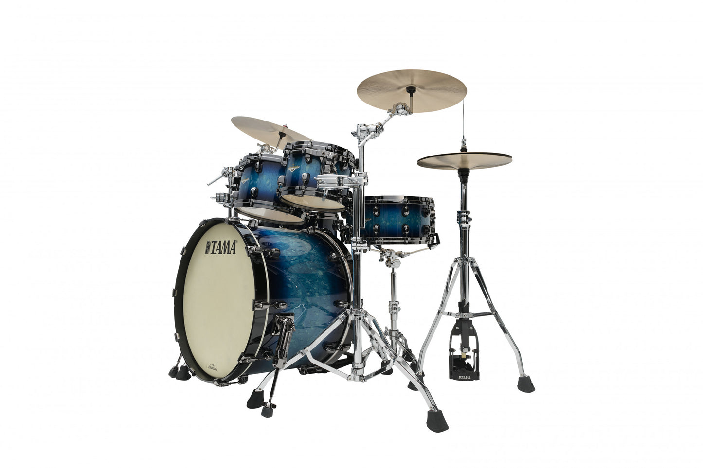 TAMA Starclassic Maple Lacquer Shell Kit 4 teilig - Molten Electric Blue Burst/Black Nickel HW