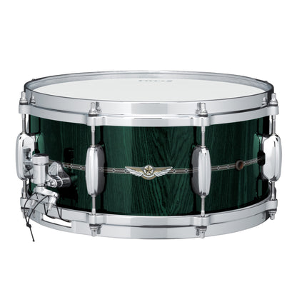 TAMA STAR Bubinga Snaredrum 13" x 6" - Dark Green Cordia/Chrome HW - Outside Inlay