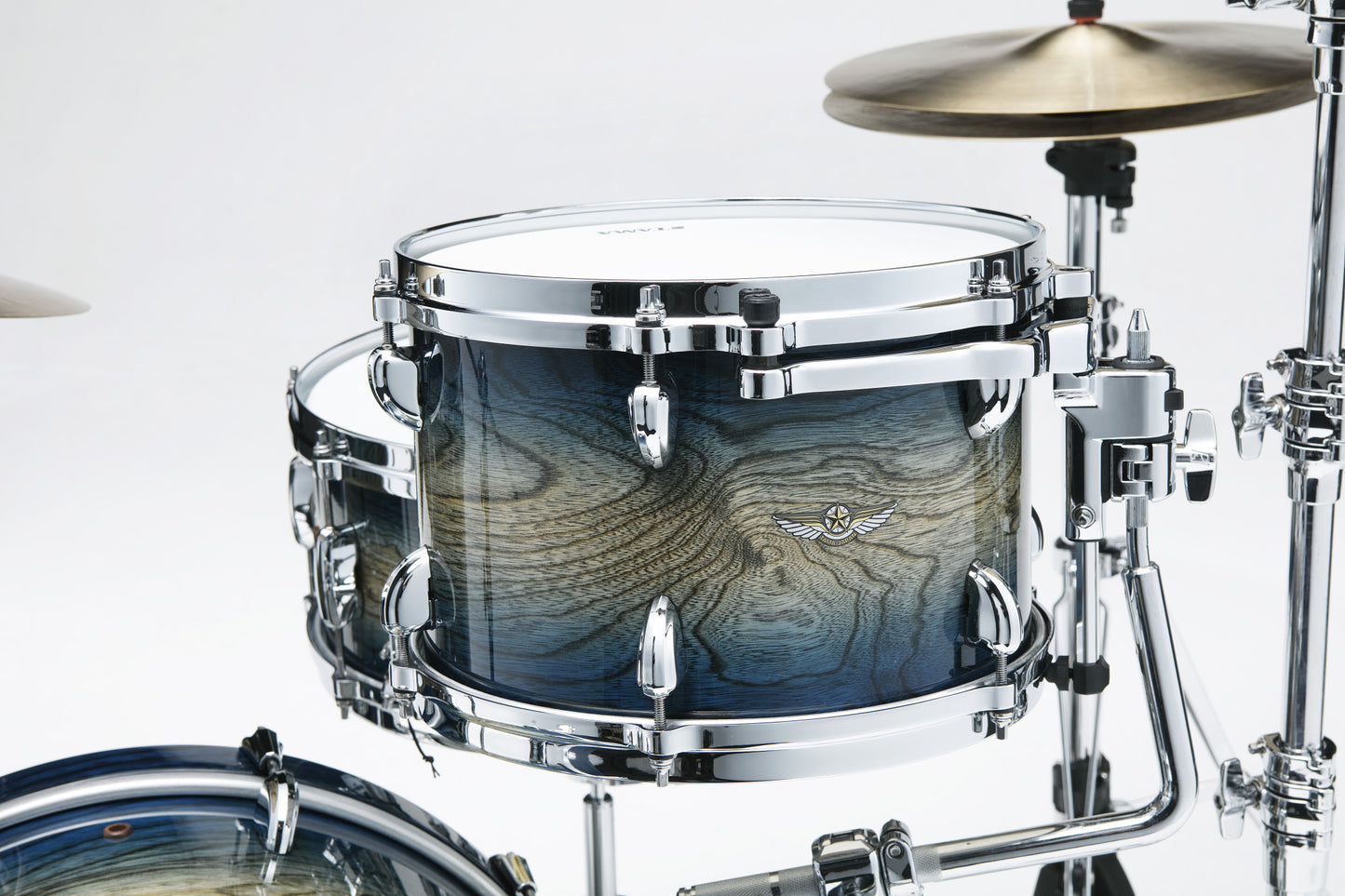 TAMA STAR Walnut Rack Tom 8" x 7" - Indigo Japanese Sen Burst/Chrom HW