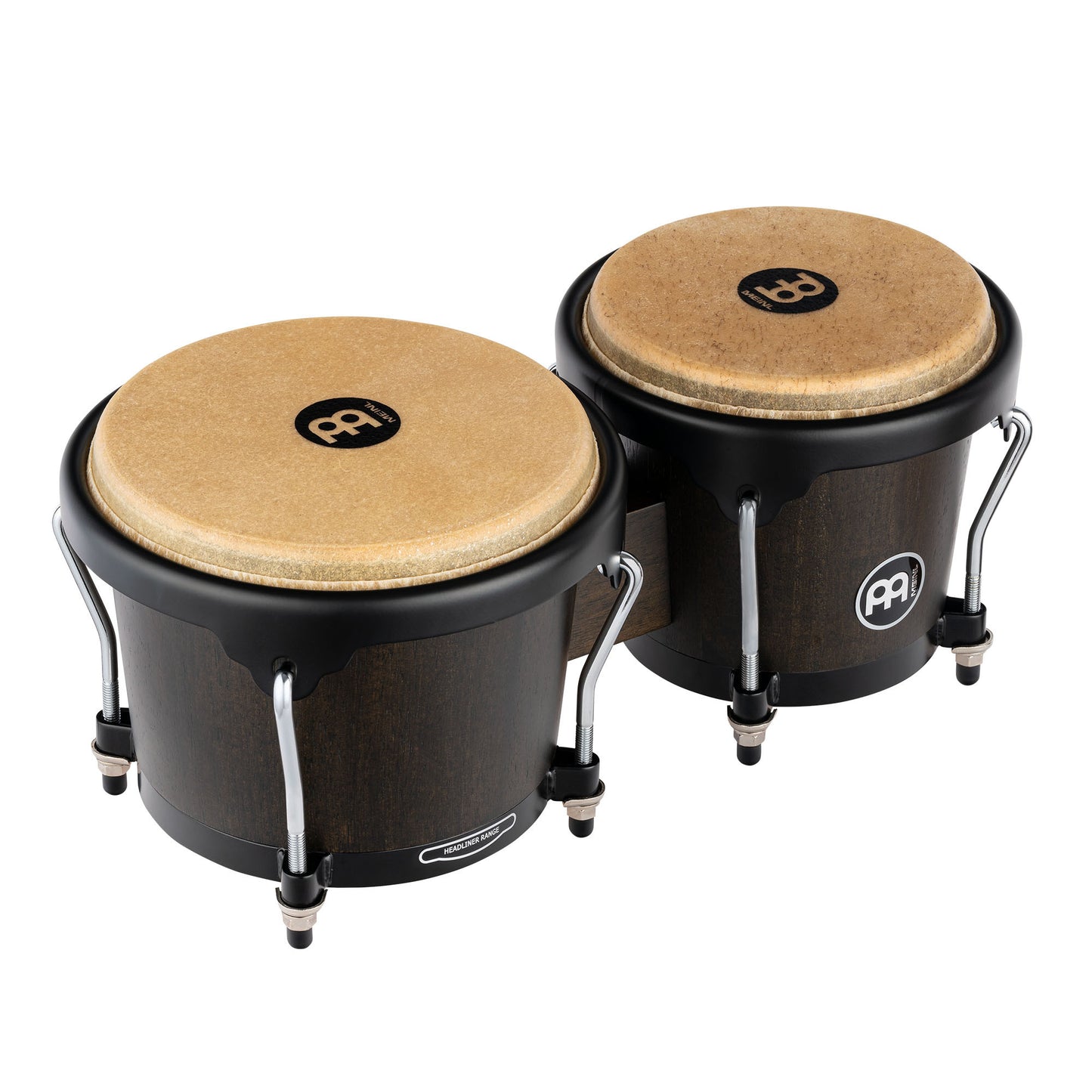 MEINL Percussion Headliner Series Wood Bongo 6 3/4" Macho & 8" Hembra - Wine Red Burst