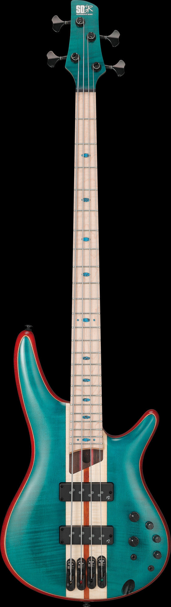 IBANEZ Premium SR E-Bass 4-String - Caribbean Green Low Gloss + Gigbag