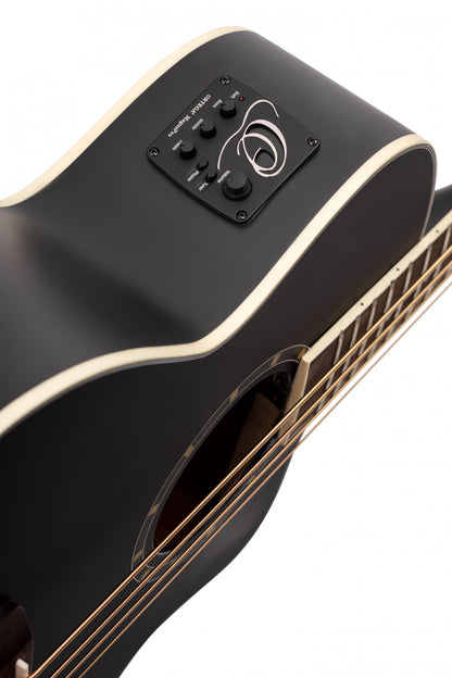 ORTEGA Deep Series 7 Medium Scale Acoustic Bass 4 String - Spruce / Mahogany Satin Black