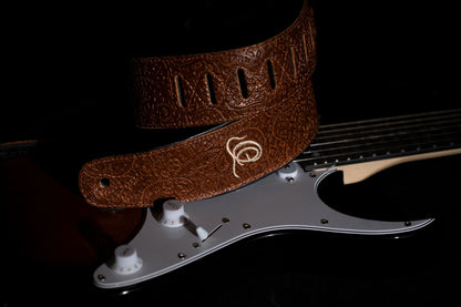 ORTEGA Echtledergitarrengurt - Byzantine Brown