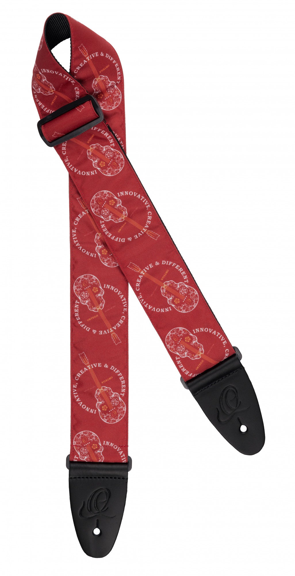 ORTEGA Nylongitarrengurt - Red Skull