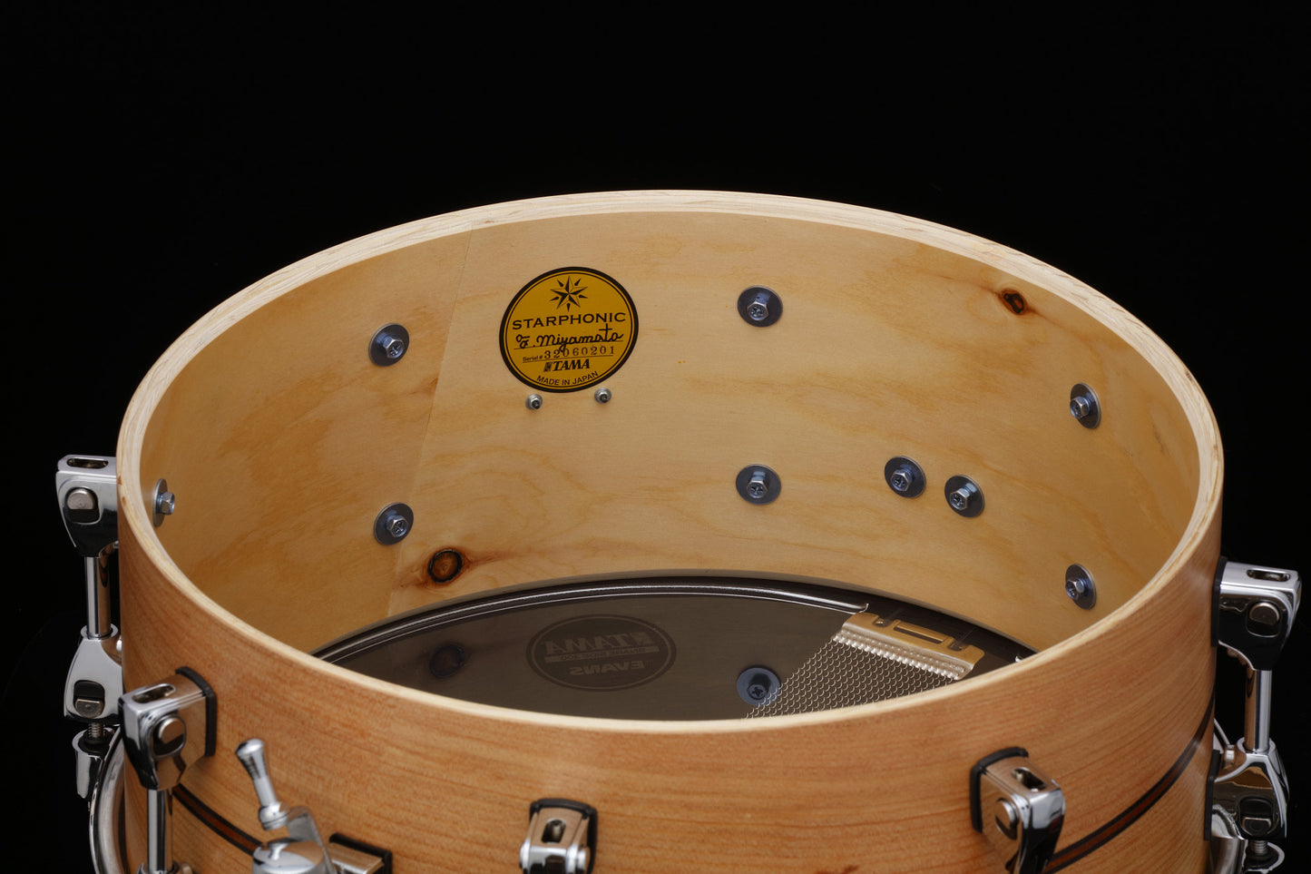 TAMA Starphonic Spruce Snaredrum 14" x 6" - Satin Natural Spruce/Chrom HW