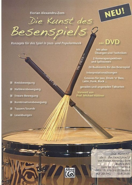 Florian Alexandru-Zorn "Die Kunst des Besenspiels" Lehrbuch inkl. DVD - Deutsch