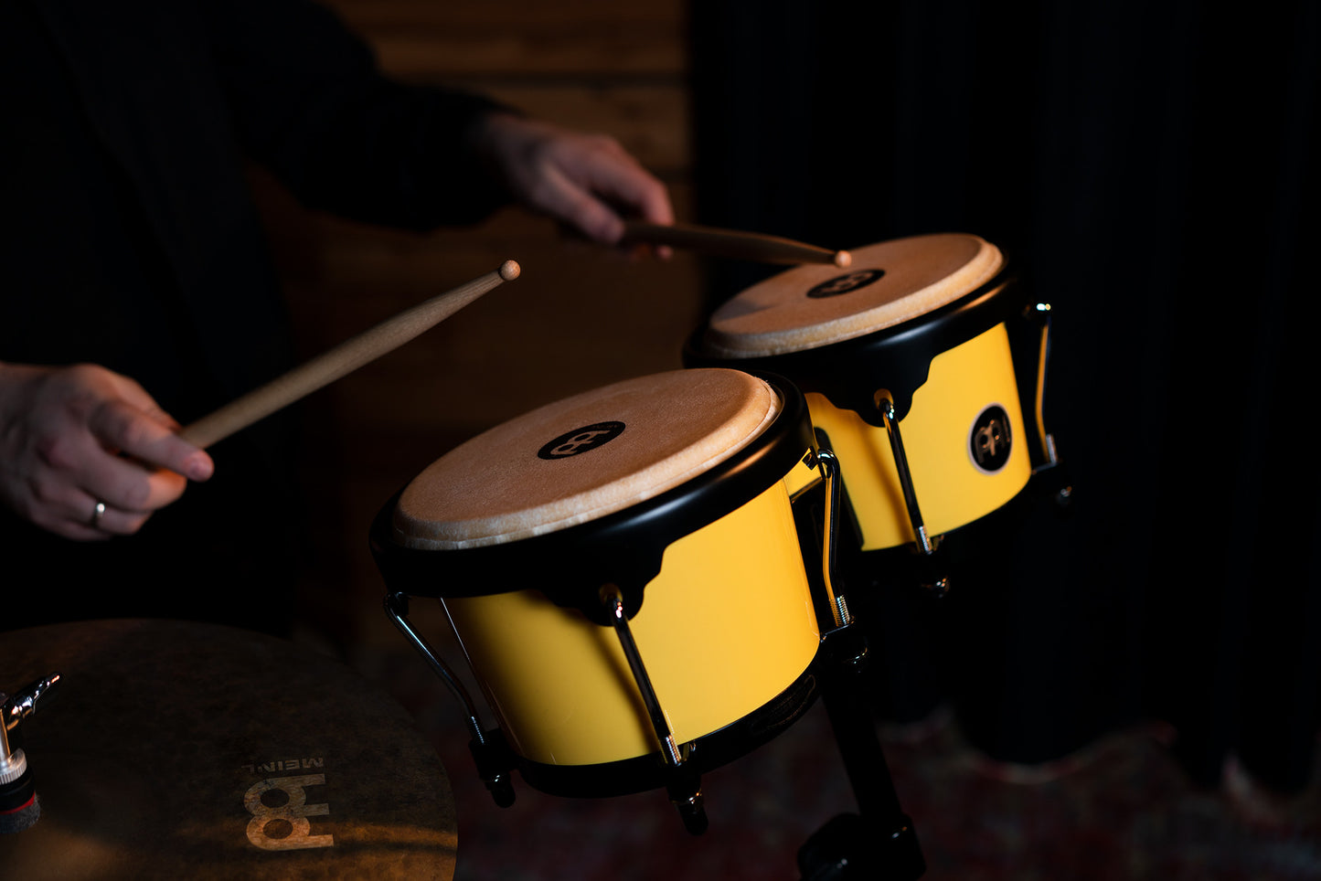 MEINL Percussion Journey Series Bongo 6 1/2" Macho & 7 1/2" Hembra - Illuminating Yellow