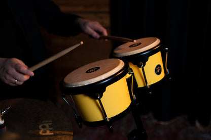 MEINL Percussion Journey Series Bongo 6 1/2" Macho & 7 1/2" Hembra - Illuminating Yellow