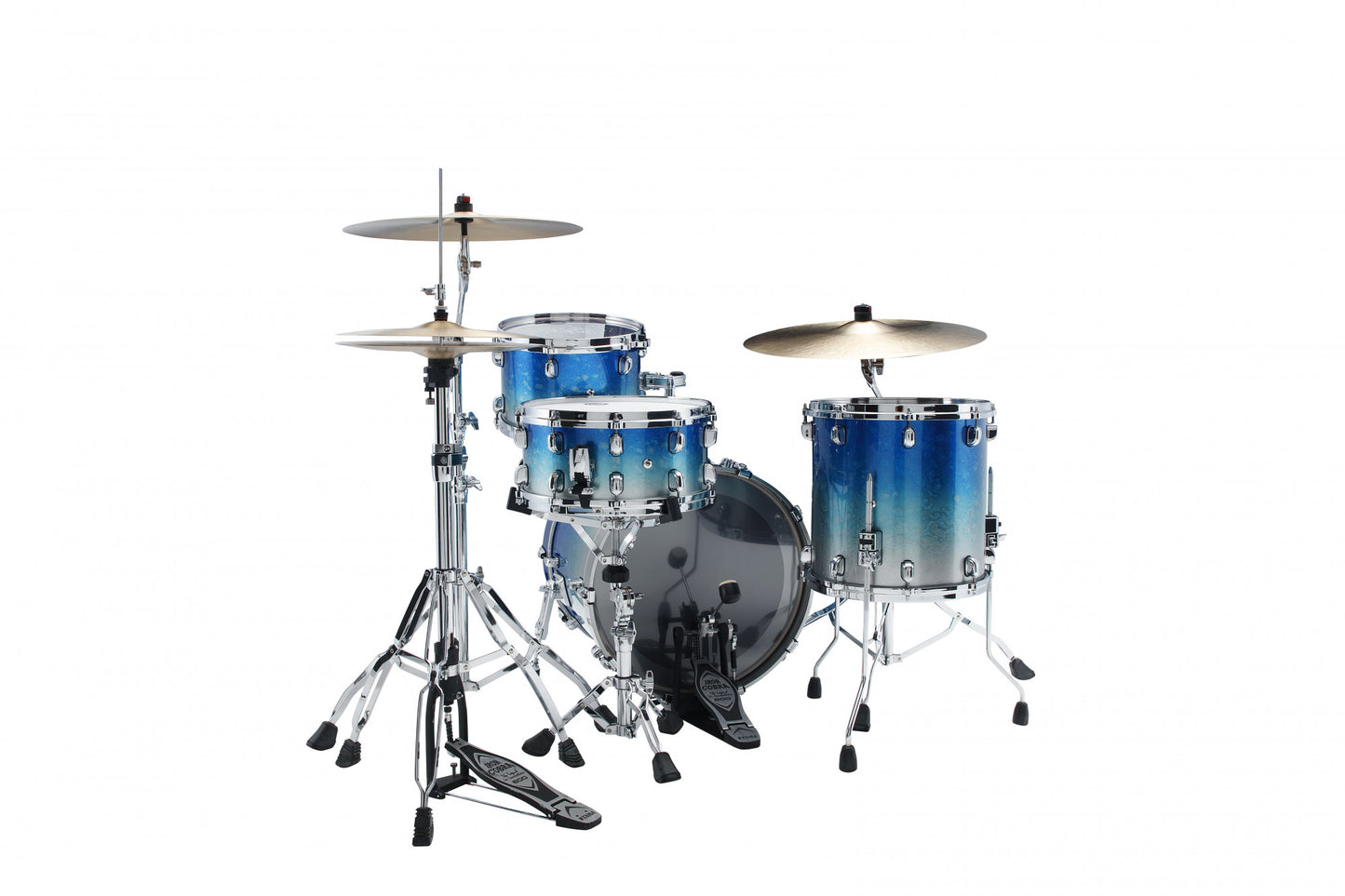 TAMA Starclassic Walnut/Birch Lacquer Shell Kit 3 teilig - Molten Blue Ice Fade/Chrom HW