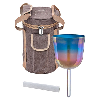Meinl Sonic Energy 4,5" Essence Solfeggio Crystal Singing Bowl Mi 528 Hz, Sunrise Blue