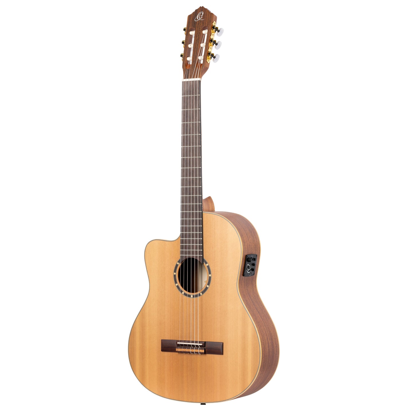 ORTEGA Family Series Pro 4/4 Konzertgitarre 6 String Lefty - Massive Zeder / Mahagoni Natur + Bag