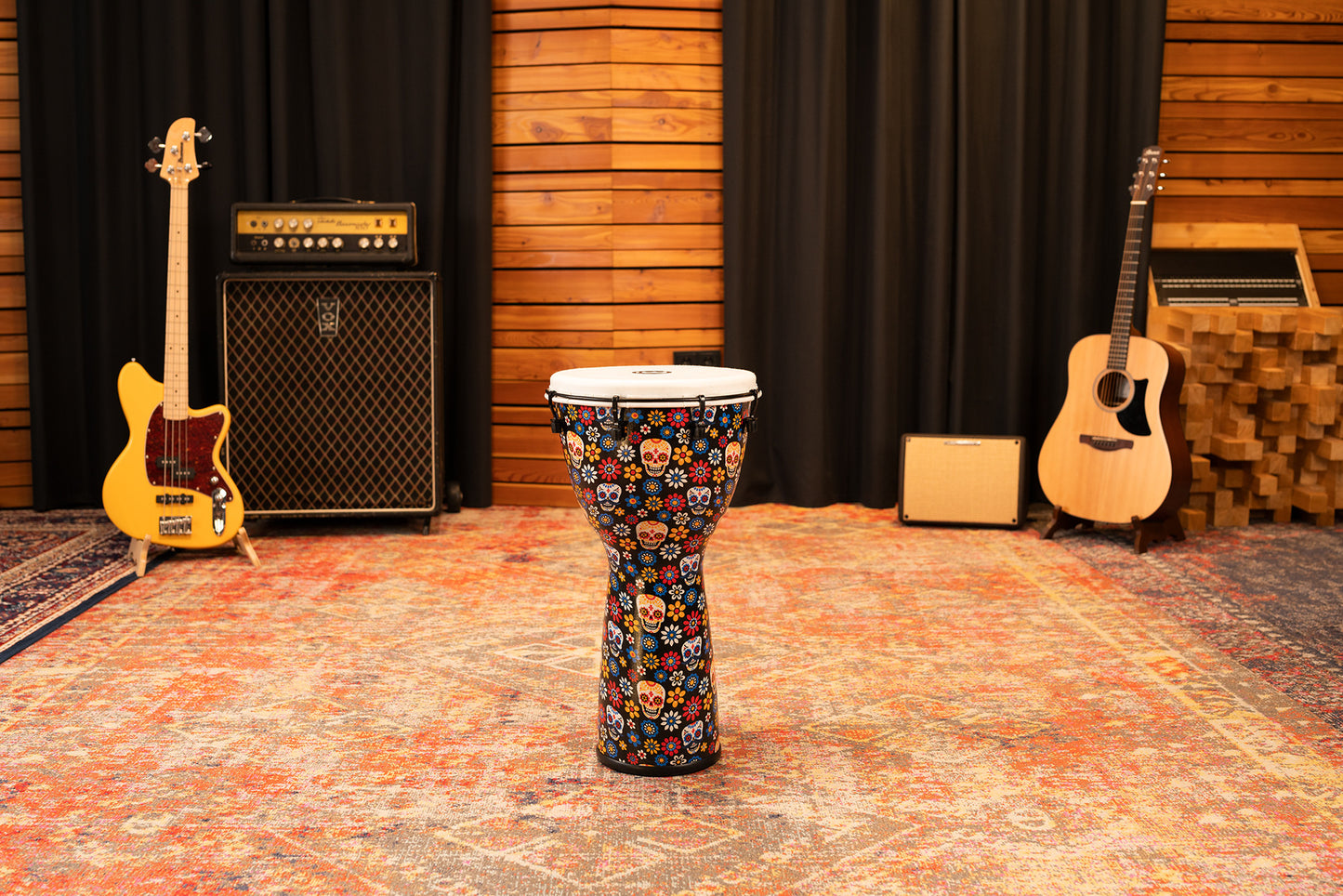 MEINL Percussion Alpine Series Djembe, Synthetic Head, Day Of The Dead - 12"