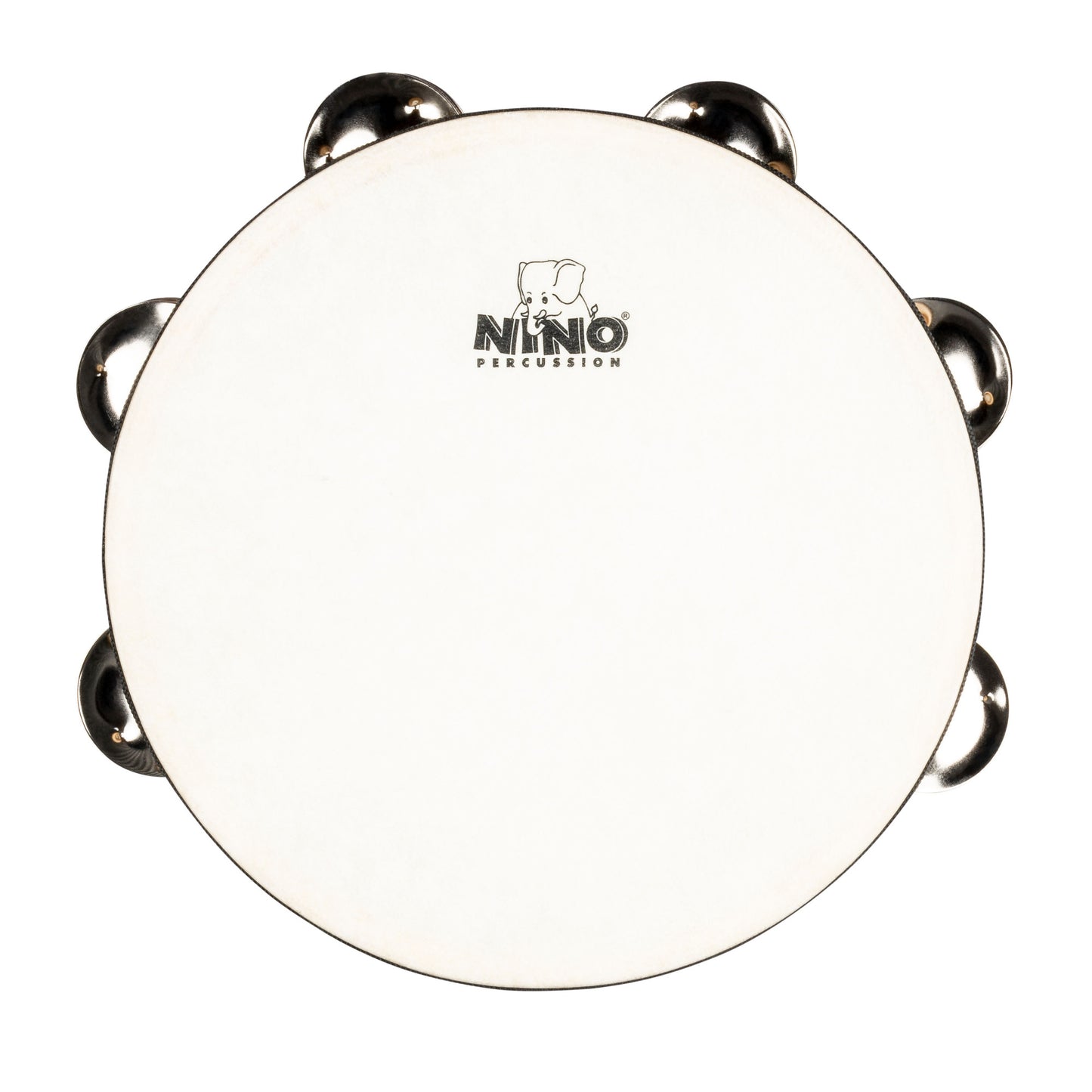 NINO Percussion Double Row Headed Wood Tambourine - 8” Natural