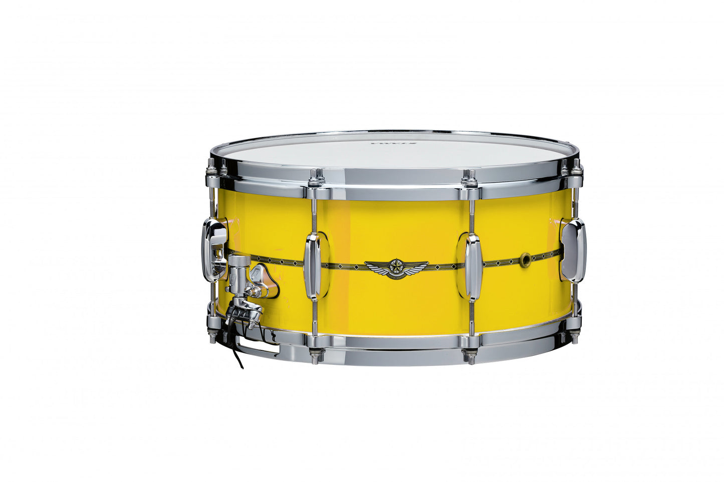 TAMA Star Bubinga Snare Drum 14" x 5,5" - Sunny Yellow Lacquer/Chrome HW - Outside Inlay