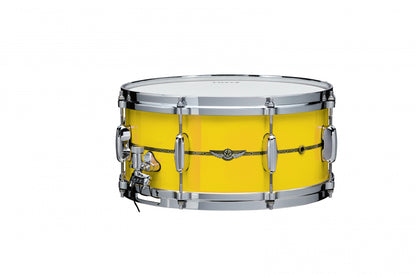 TAMA Star Bubinga Snare Drum 14" x 5,5" - Sunny Yellow Lacquer/Chrome HW - Outside Inlay