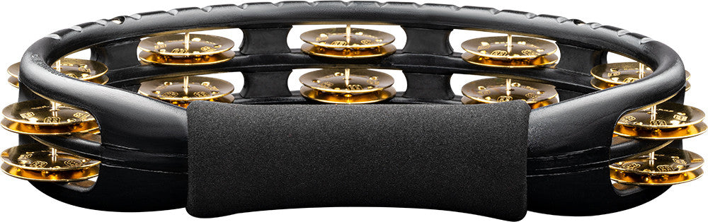MEINL Percussion Traditional ABS Series Hand Held Molded ABS Tambourine - Black/Brass Jingles