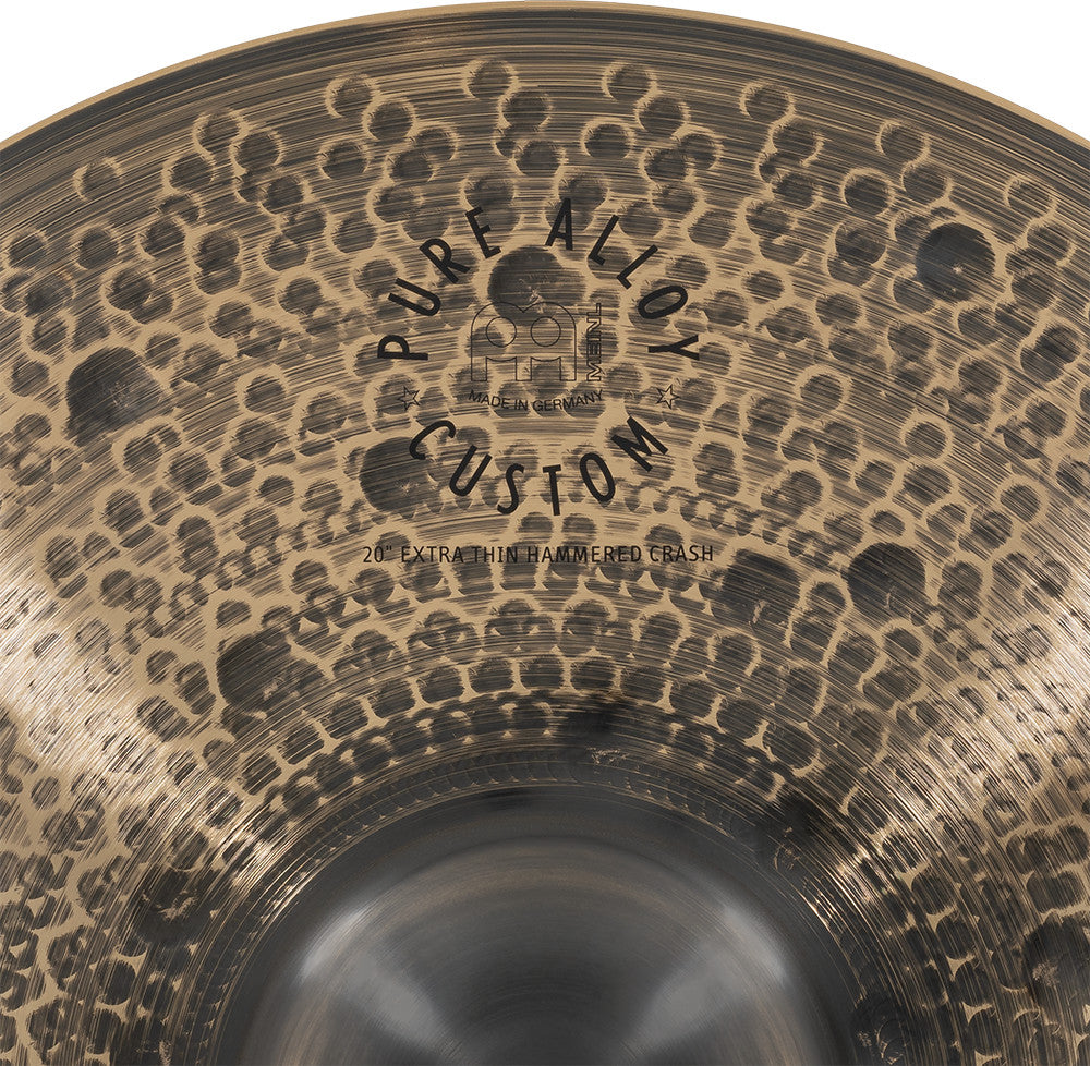 MEINL Cymbals Pure Alloy Custom Extra Thin Hammered Crash - 20"