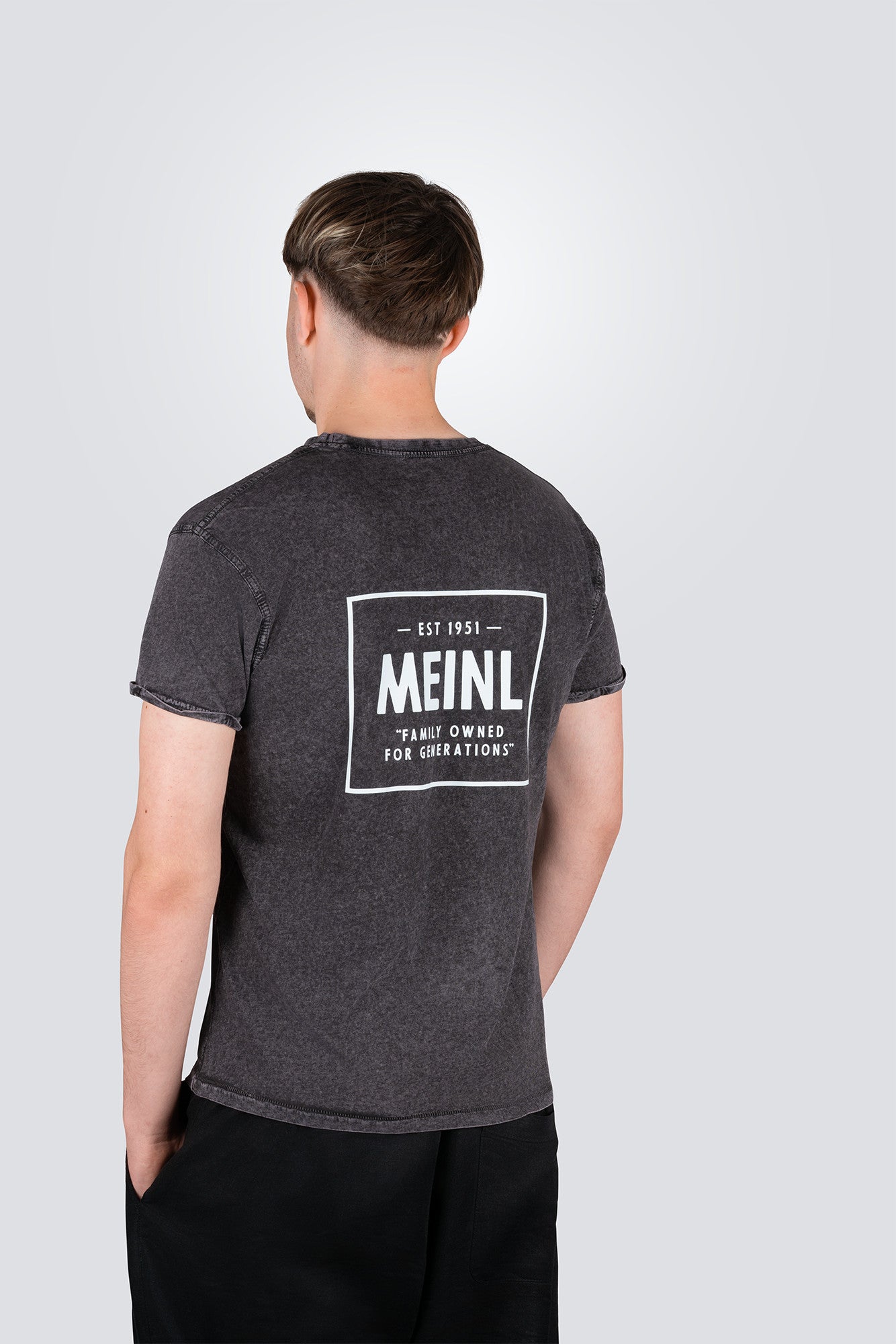 MEINL Cymbals T-Shirt Vintage Logo Denim Gray - Größe L