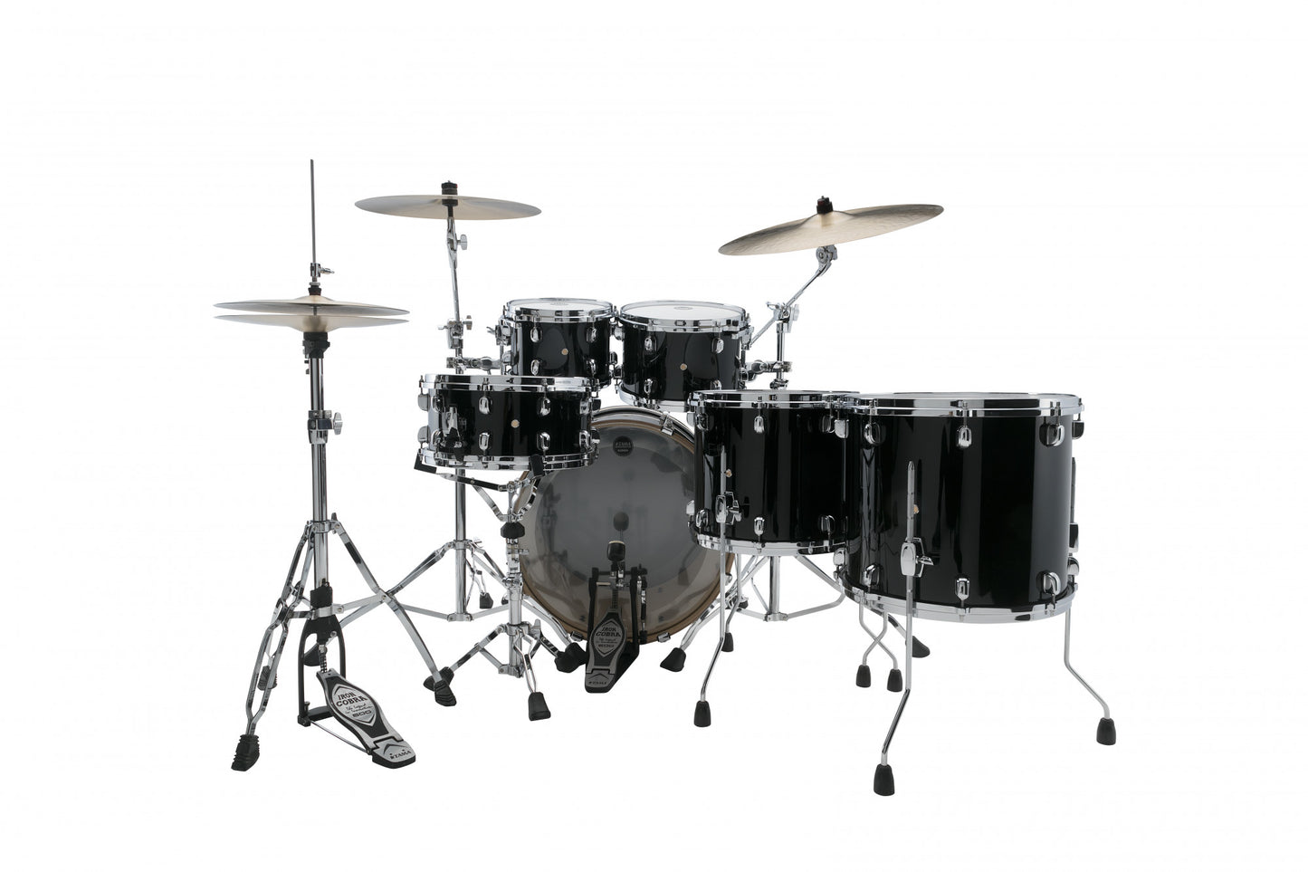 TAMA Starclassic Performer Shell Kit 5 teilig - Piano Black/Chrom HW