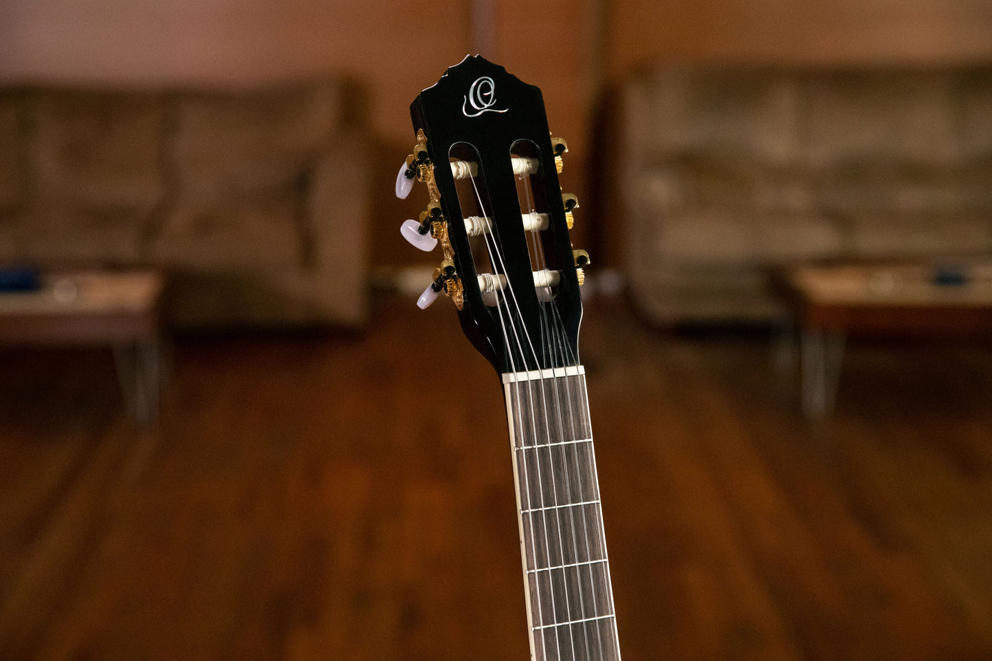 ORTEGA Family Series Pro 4/4 Konzertgitarre 6 String - Massive Fichte / Mahagoni Black + Bag