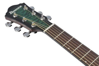 IBANEZ AEWC Acoustic Guitar 6-String - Transparent Emerlad Burst Top & Natural High Gloss Back & Side