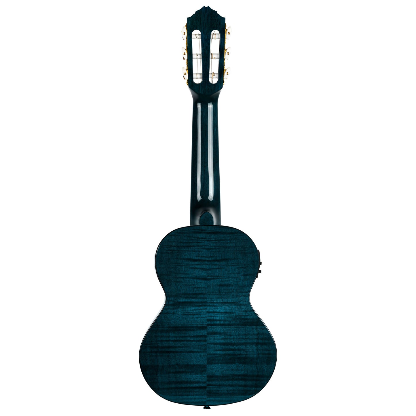 ORTEGA Mini Travel Series 1/8 Guitar 6 String - Flamed Mahogany Faded Blue + Bag