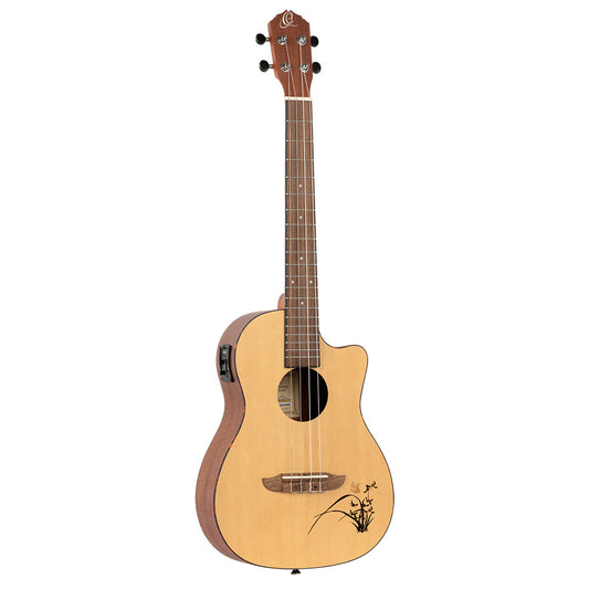 ORTEGA Bonfire Serie Bariton Preamp Ukulele 4 String - Fichte/Sapele Natur