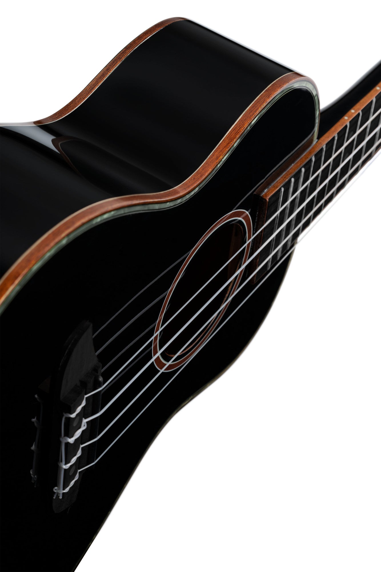 ORTEGA Onyx Serie Konzert Ukulele 4 String - Spruce / Mahogany Black + Bag