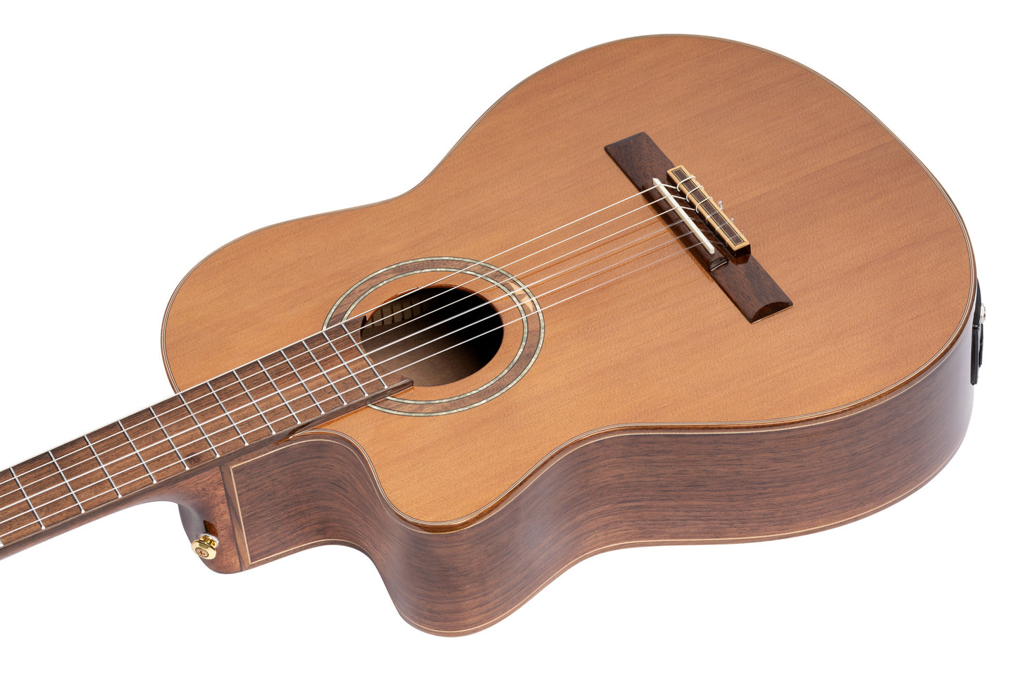 ORTEGA Performer Series 4/4 Classical Medium Neck Guitar 6 String Lefty - Solid Cedar / Walnut Natural + Gig Bag