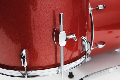 TAMA Stagestar Drum Set 5 teilig (22" BD) - Candy Red Sparkle/Chrom HW + MEINL Cymbals BCS Cymbal Set