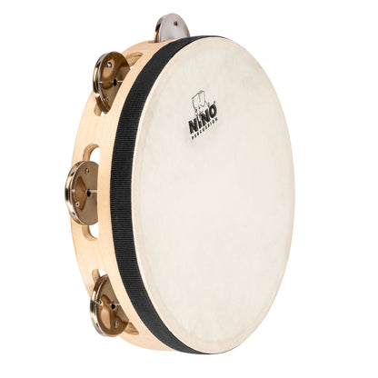 NINO Percussion Tamburin mit Kunststofffell - 8” einreihig
