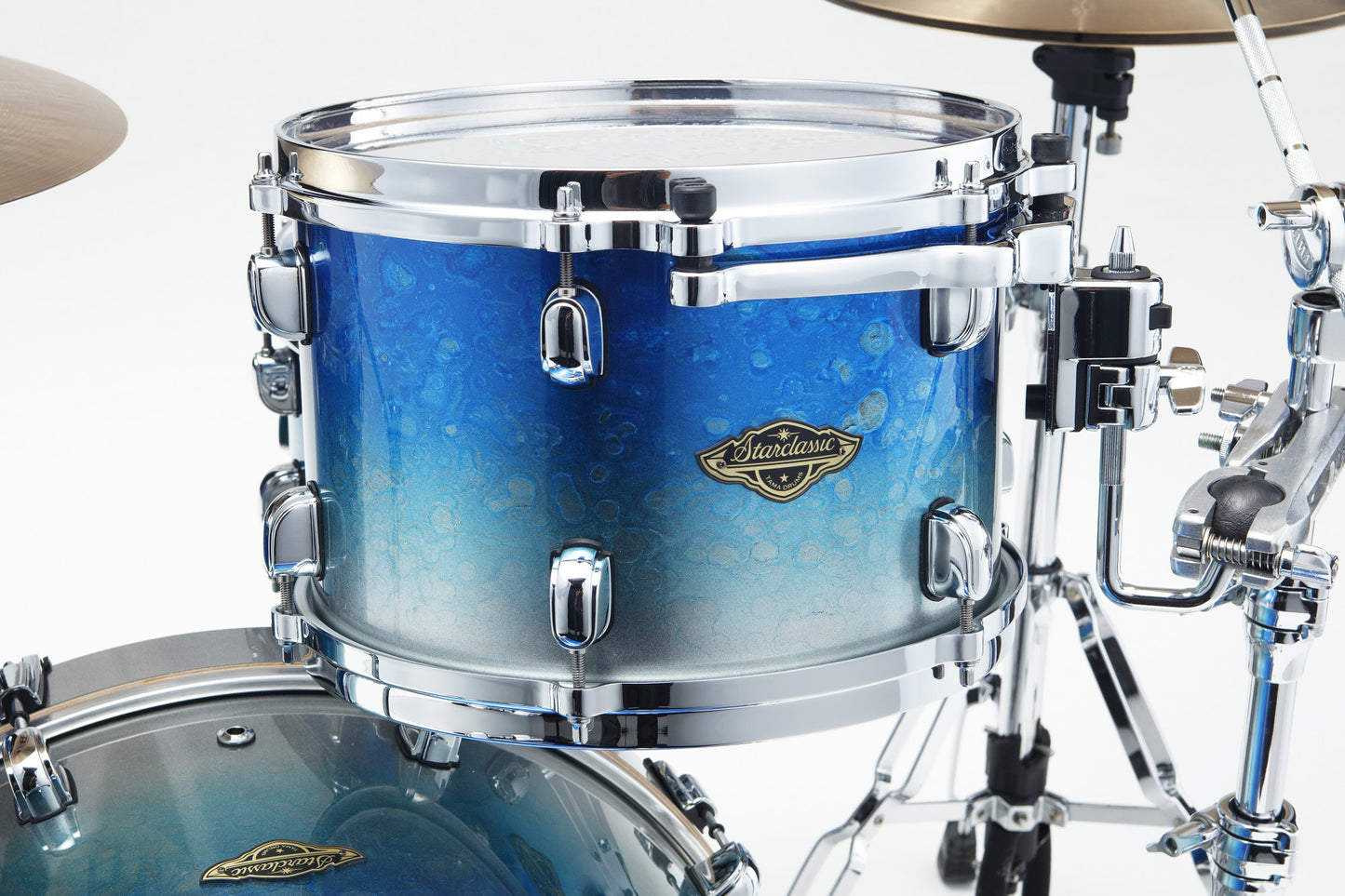 TAMA Starclassic Walnut/Birch Lacquer Shell Kit 3 teilig - Molten Blue Ice Fade/Chrom HW