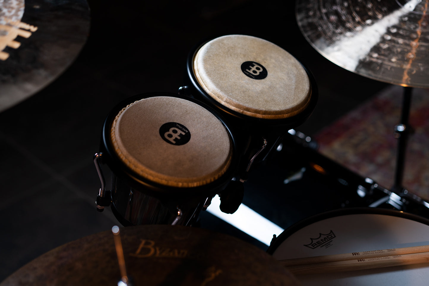 MEINL Percussion Journey Series Bongo 6 1/2" Macho & 7 1/2" Hembra - Black