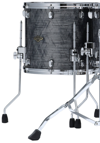TAMA Starclassic Walnut/Birch Duracover Wrap Floor Tom 16" x 16" - Charcoal Onyx/Chrom HW