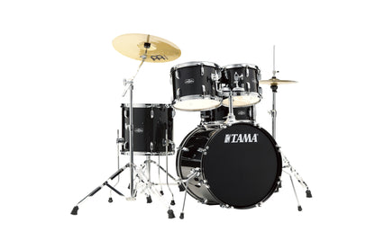 TAMA Stagestar Drum Set 5 teilig (20" BD) - Black Night Sparkle/Chrom HW + MEINL Cymbals BCS Cymbal Set