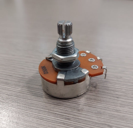 IBANEZ Potentiometer 500 K/D-CURV - 24mm, 14mm länge Keilnabe für SIGNATURE/GIO/RG Modelle