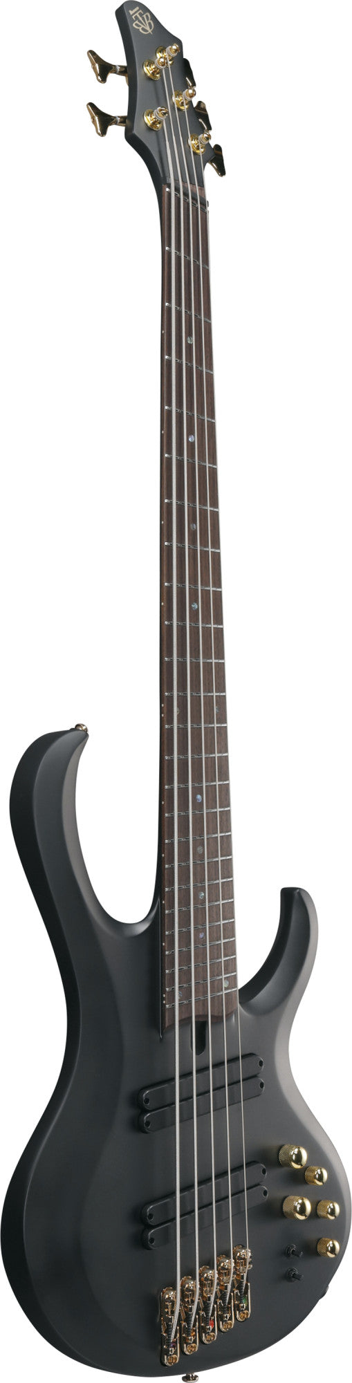 IBANEZ Bass Workshop BTB E-Bass 5-String Multiscale - Black Flat Light-Angled