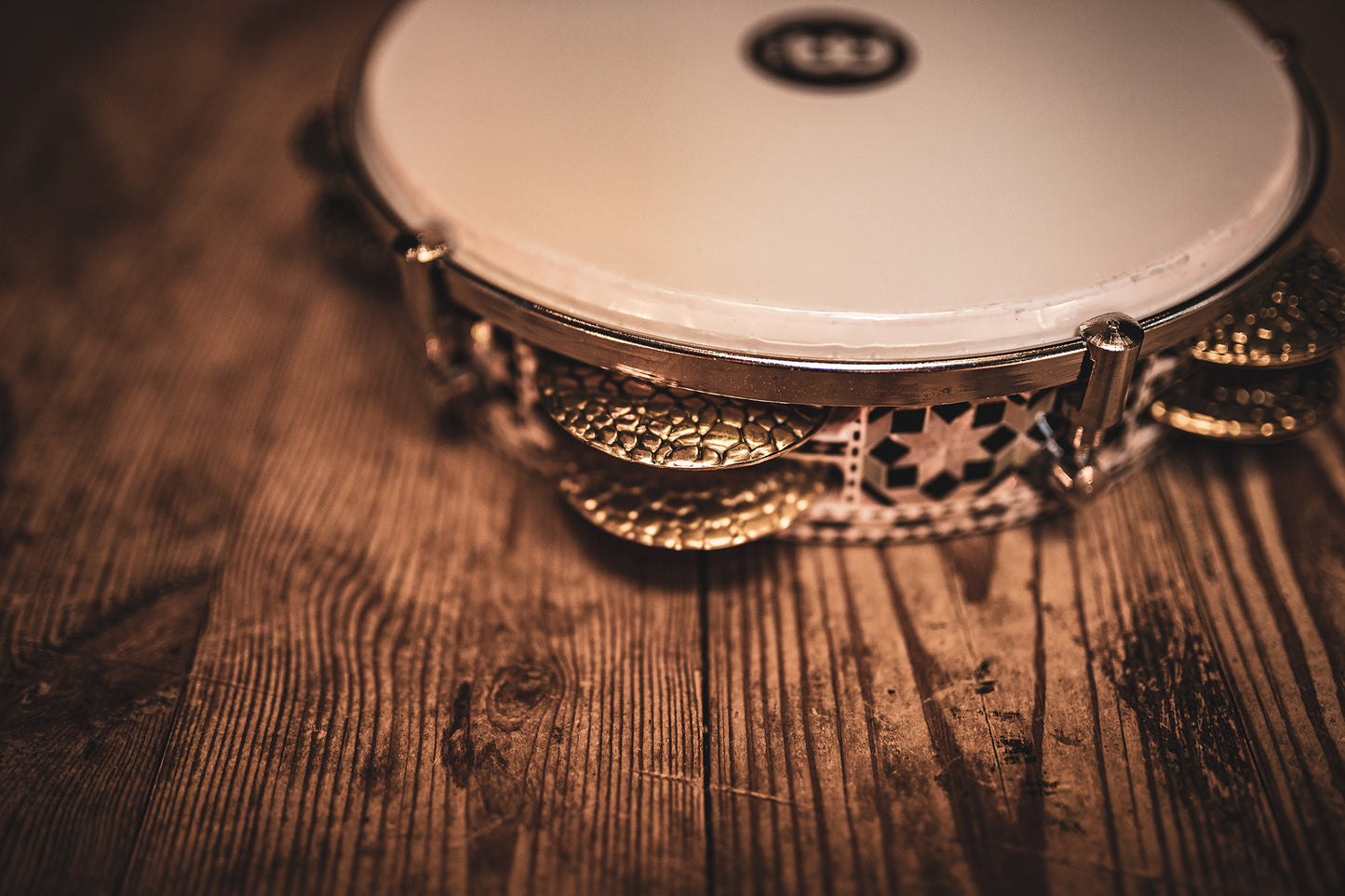 MEINL Percussion Artisan Edition Series Riq Drum - 8 3/4" White Pearl/Mosaic Royale