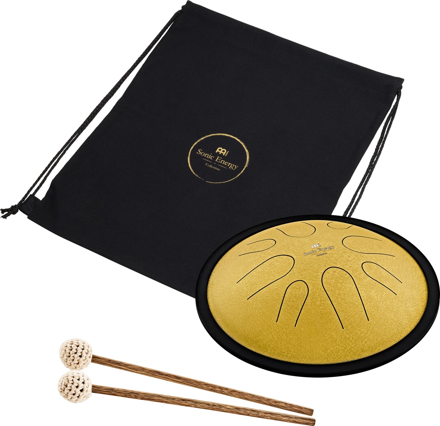 MEINL Sonic Energy 10" Compact Steel Tongue Drum, D Moll, 8 Notes, 432 Hz, Gold