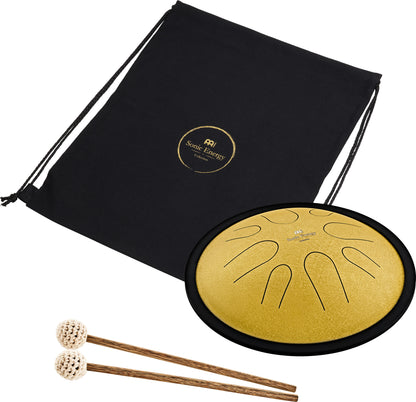 MEINL Sonic Energy 10" Compact Steel Tongue Drum, D Moll, 8 Notes, 432 Hz, Gold