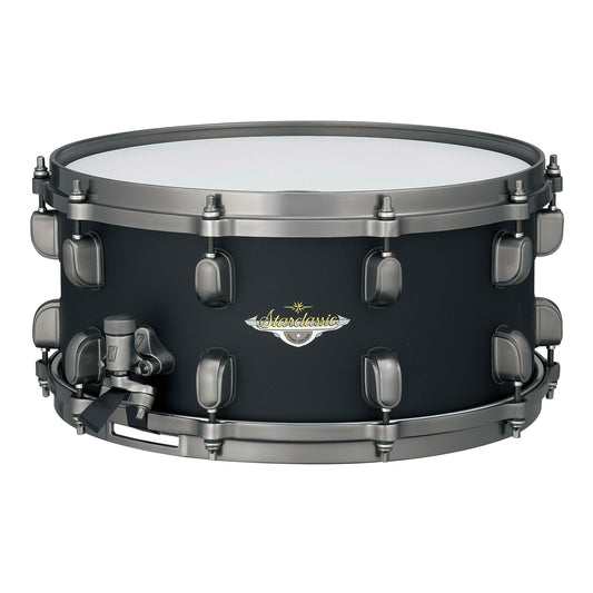 TAMA Starclassic Maple Snare Drum 14" x 8" - Flat Black/Smoked Black Nickel HW
