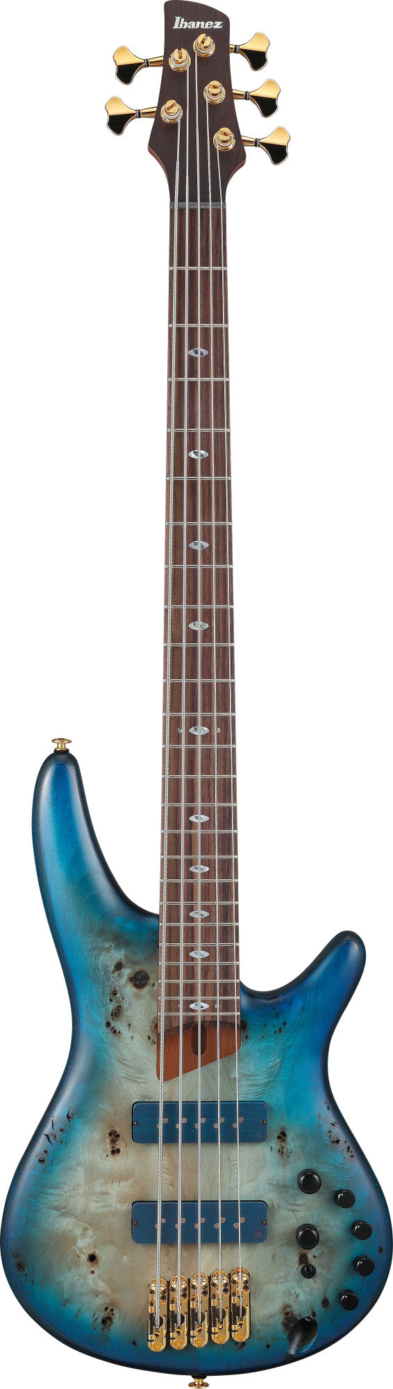 IBANEZ Prestige SR E-Bass 5-String - Ghost Fleet Blue Burst + Koffer