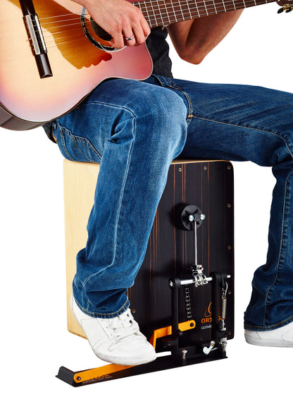 ORTEGA Percussion Series Cajon Pedal - Orange / Black + Bag