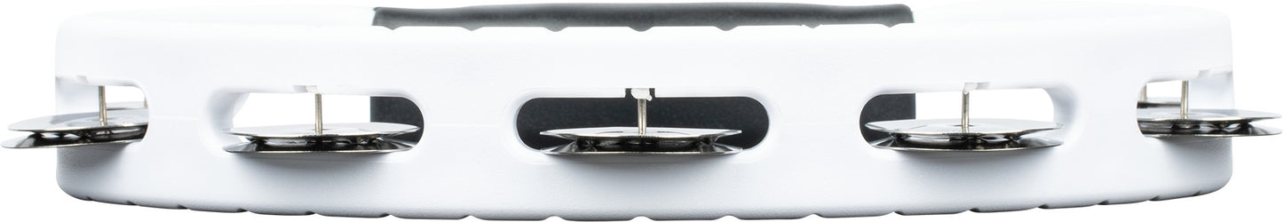 MEINL Percussion Headliner® Series Molded ABS Single-Row Tambourine - White