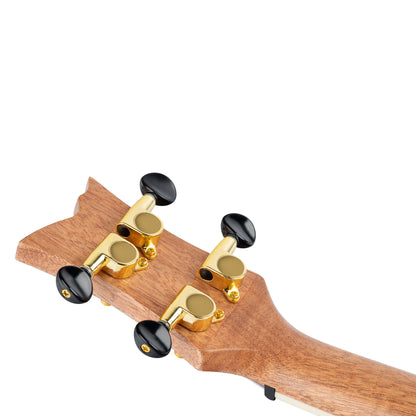 ORTEGA Element Serie Konzert Ukulele 4 String - Spruce / Catalpa Metallic Red + Bag