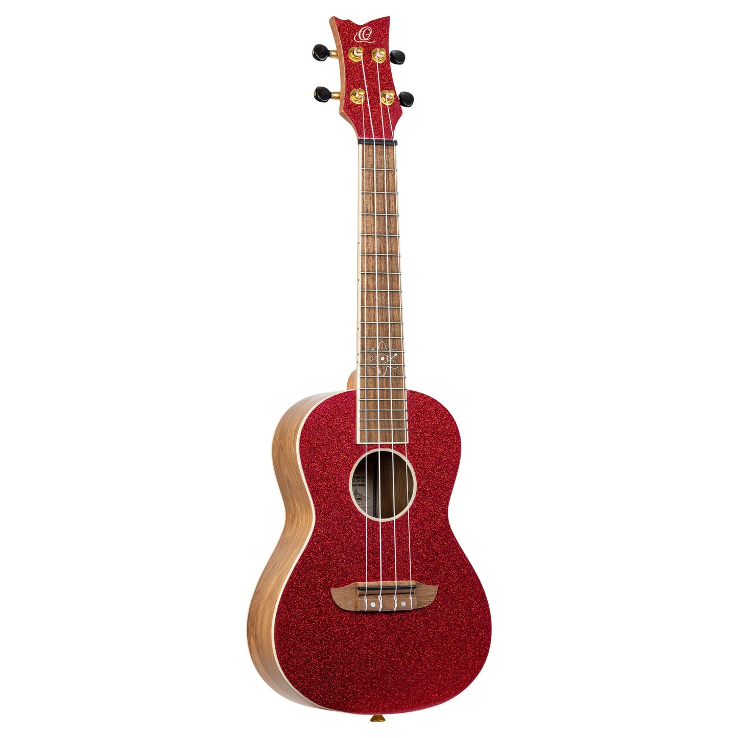 ORTEGA Element Serie Konzert Ukulele 4 String - Spruce / Catalpa Metallic Red + Bag