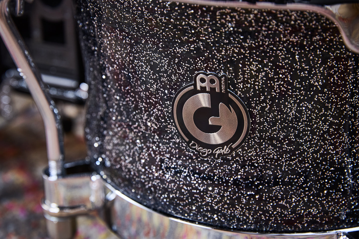 MEINL Percussion Artist Series Bongo Diego Galé, REMO® Black Calfskin Skyndeep Heads  - 7" & 8 1/2" Midnight Star