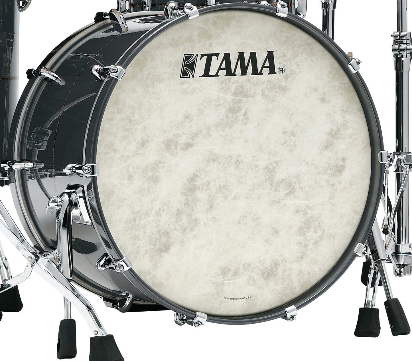 TAMA STAR Maple Bass Drum 22" x 18" - Smoky Black/Chrome HW/Drum Hoop Matched with Inlay (outside)