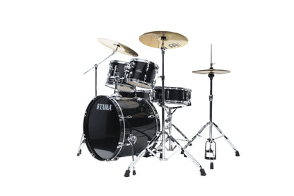 TAMA Stagestar Drum Set 5 teilig (22" BD) - Black Night Sparkle/Chrom HW + MEINL Cymbals BCS Cymbal Set