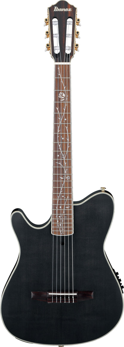 IBANEZ Tim Henson Signature Nylon String Guitar 6-String Lefty - Transparent Black Flat
